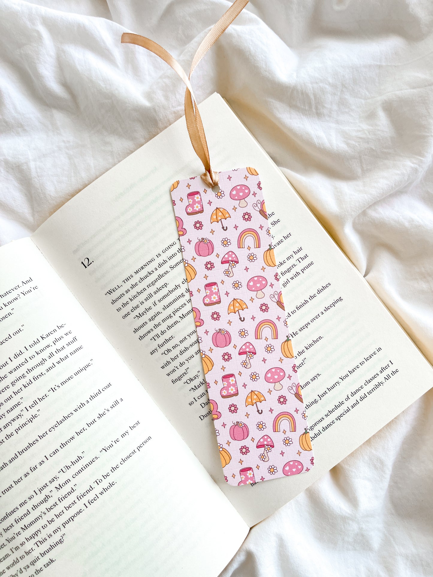 Pumpkin Print Bookmark | Autumn Themed Bookmark