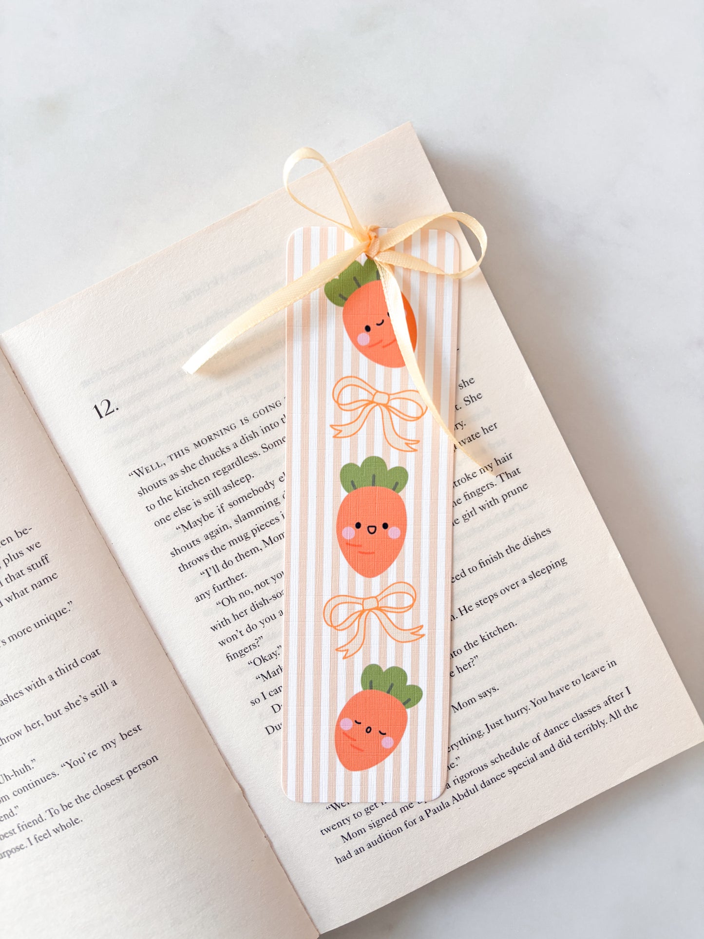 Cute Carrot Bookmark | Spring Bookmark