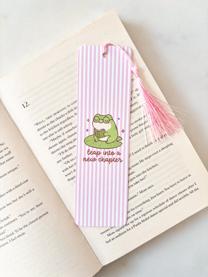 Leap Into A New Chapter Bookmark | Frog Bookmark