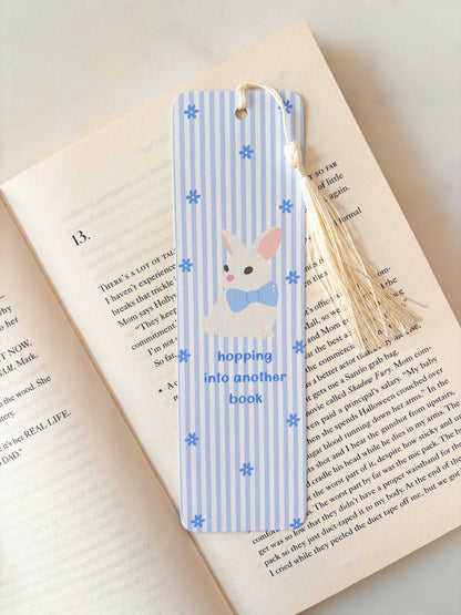 Hopping Into Another Book Rabbit Bookmark