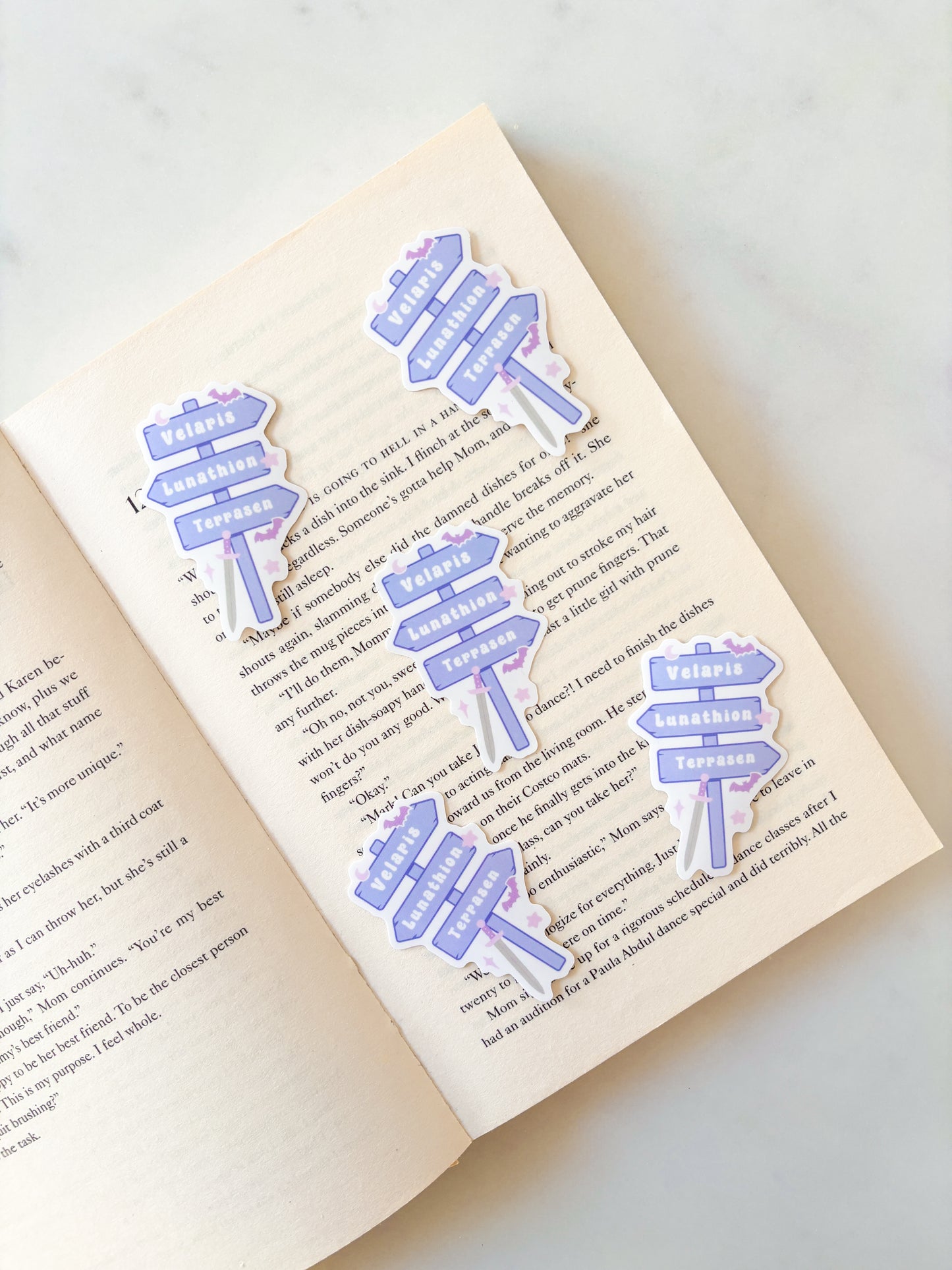 Romantasy Cities Sign Sticker