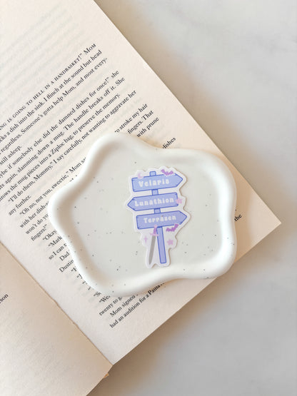 Romantasy Cities Sign Sticker