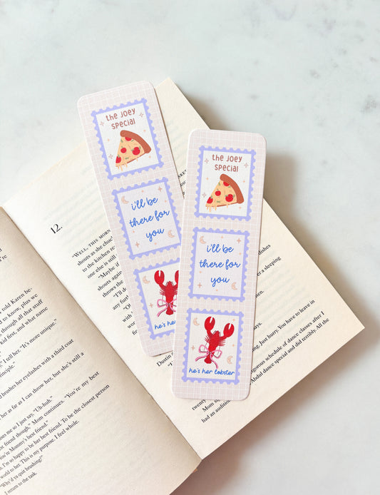 Joey pizza bookmark friends central perk bookmark