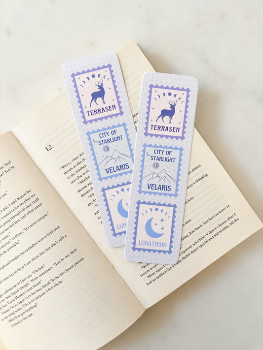 Fantasy Cities Stamps Bookmark