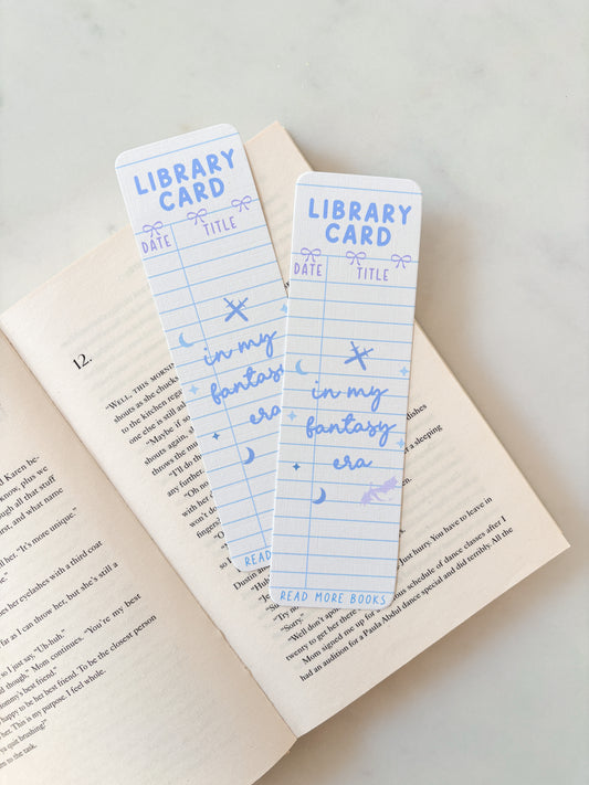 In My Fantasy Era Library Card Bookmark