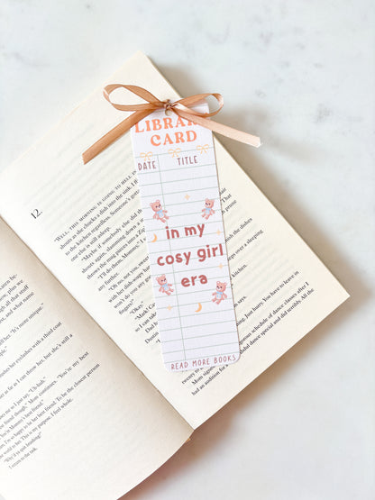 Library Card | Cosy Teddy Bear Bookmark