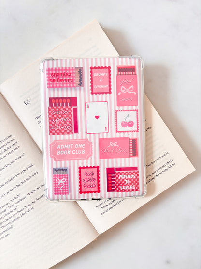 Pink Book Lovers Matchbox Kindle Insert / Ereader Insert