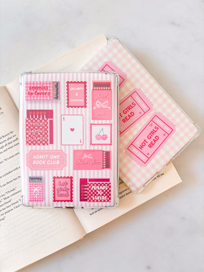 Pink Book Lovers Matchbox Kindle Insert / Ereader Insert