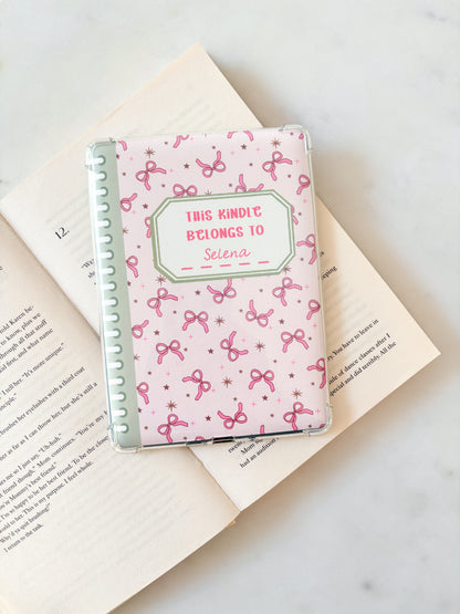 Personalised Name Ereader Insert | Pink Notebook Ereader Insert
