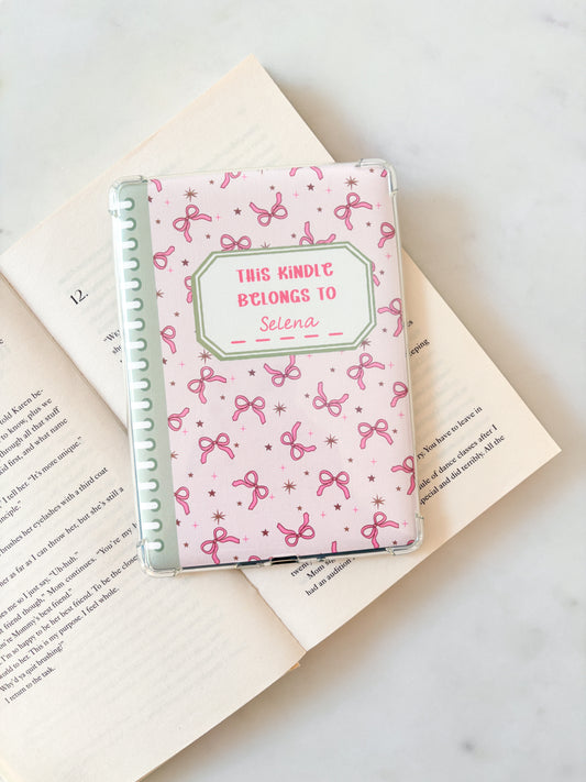 Personalised Name Ereader Insert | Pink Notebook Ereader Insert