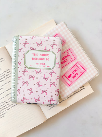 Personalised Name Ereader Insert | Pink Notebook Ereader Insert
