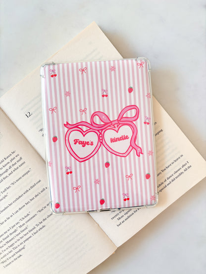 Pink Personalised Name Kindle Insert | Coquette Bow Insert