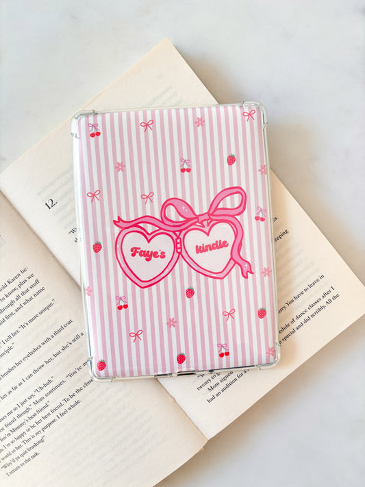 Pink Personalised Name Kindle Insert | Coquette Bow Insert