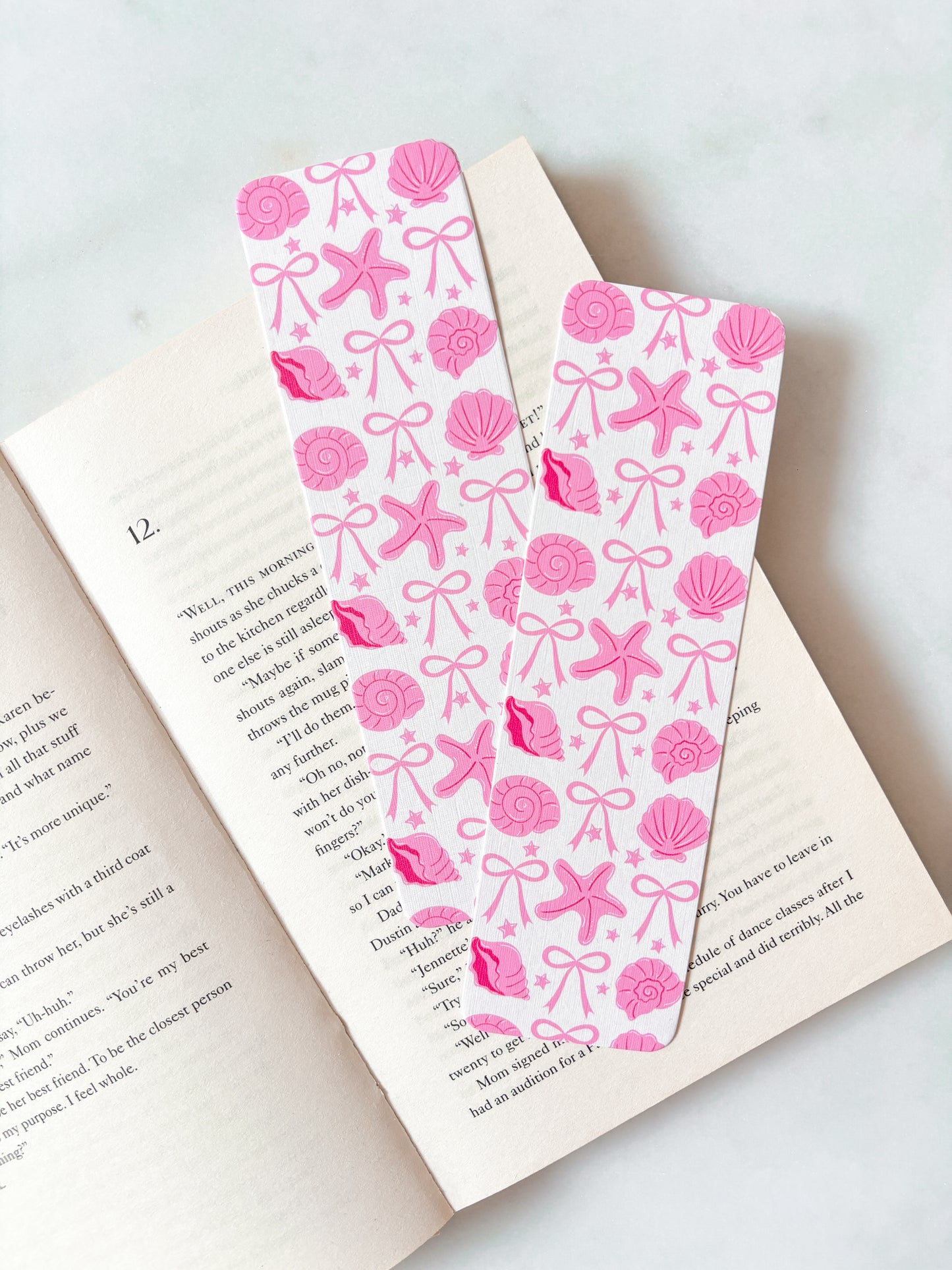 Pink Seashells Bookmark