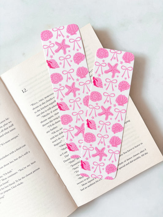 Pink Seashells Bookmark