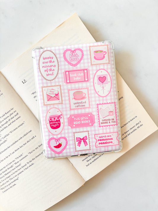 Girly Book Lovers Stamp Ereader Insert