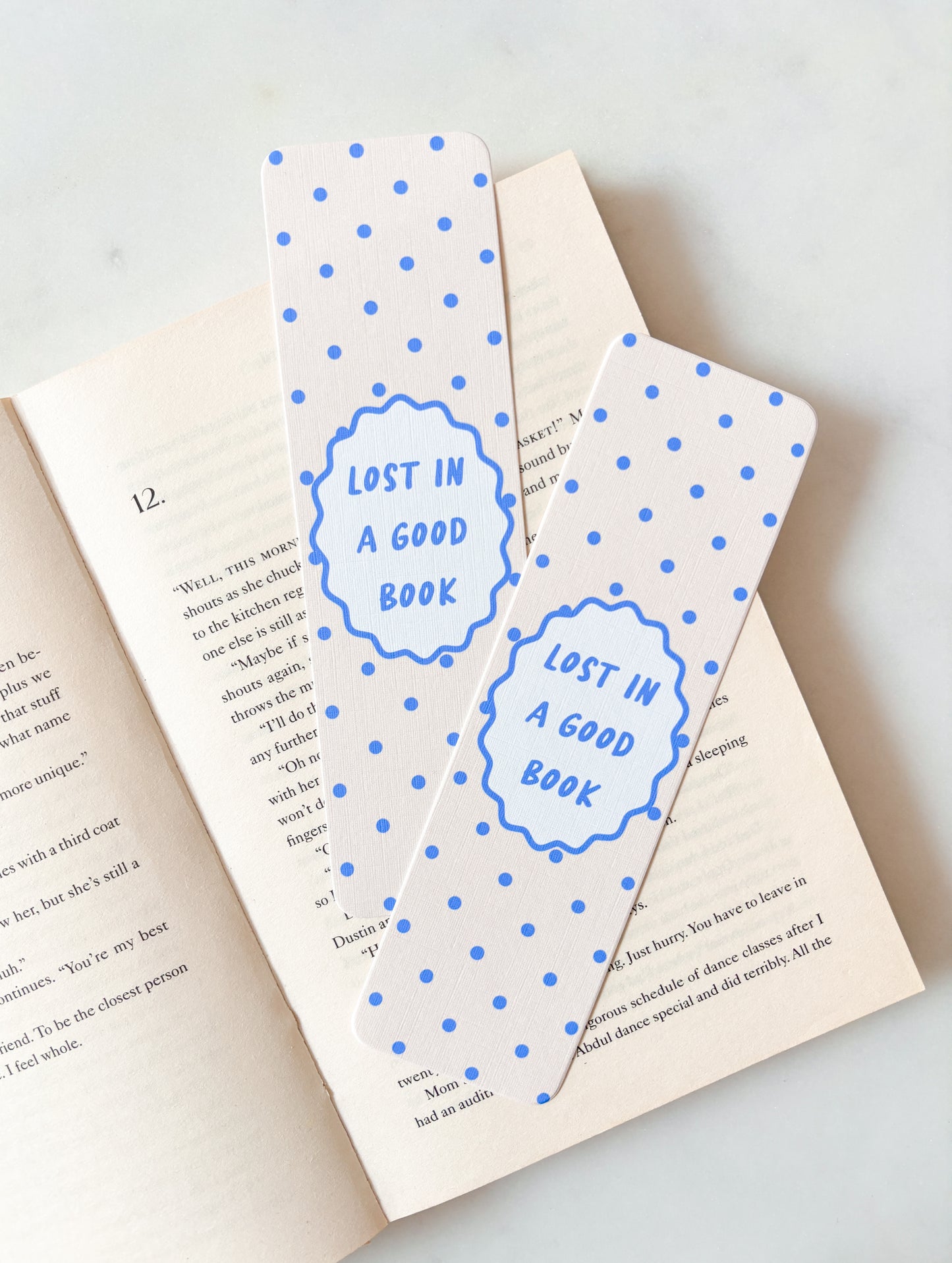 Lost In A Good Book | Polka Dot Bookmark