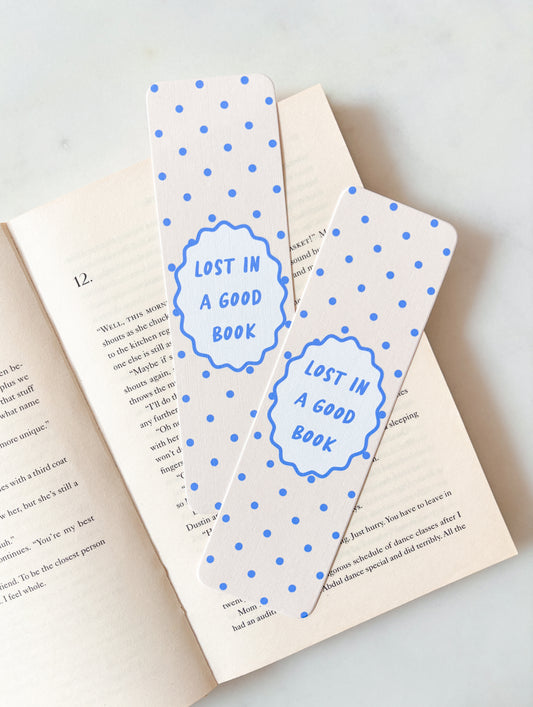 Lost In A Good Book | Polka Dot Bookmark