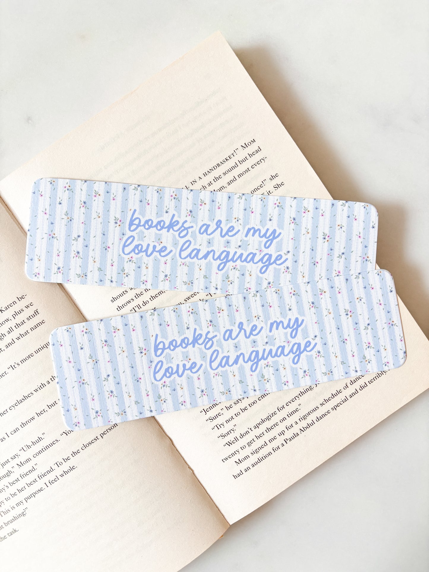 Books Are My Love Language Floral Wallpaper Bookmark
