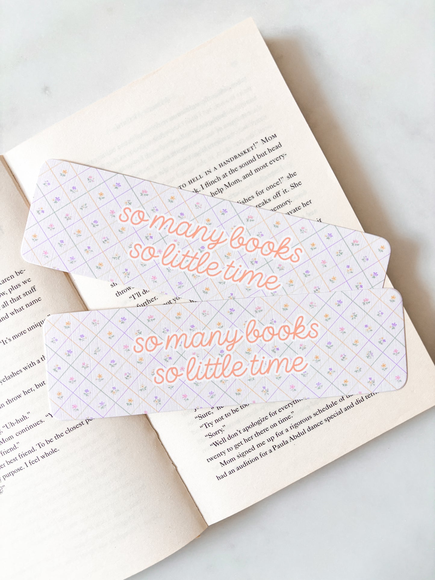 So Many Books So Little Time Vintage Floral Bookmark