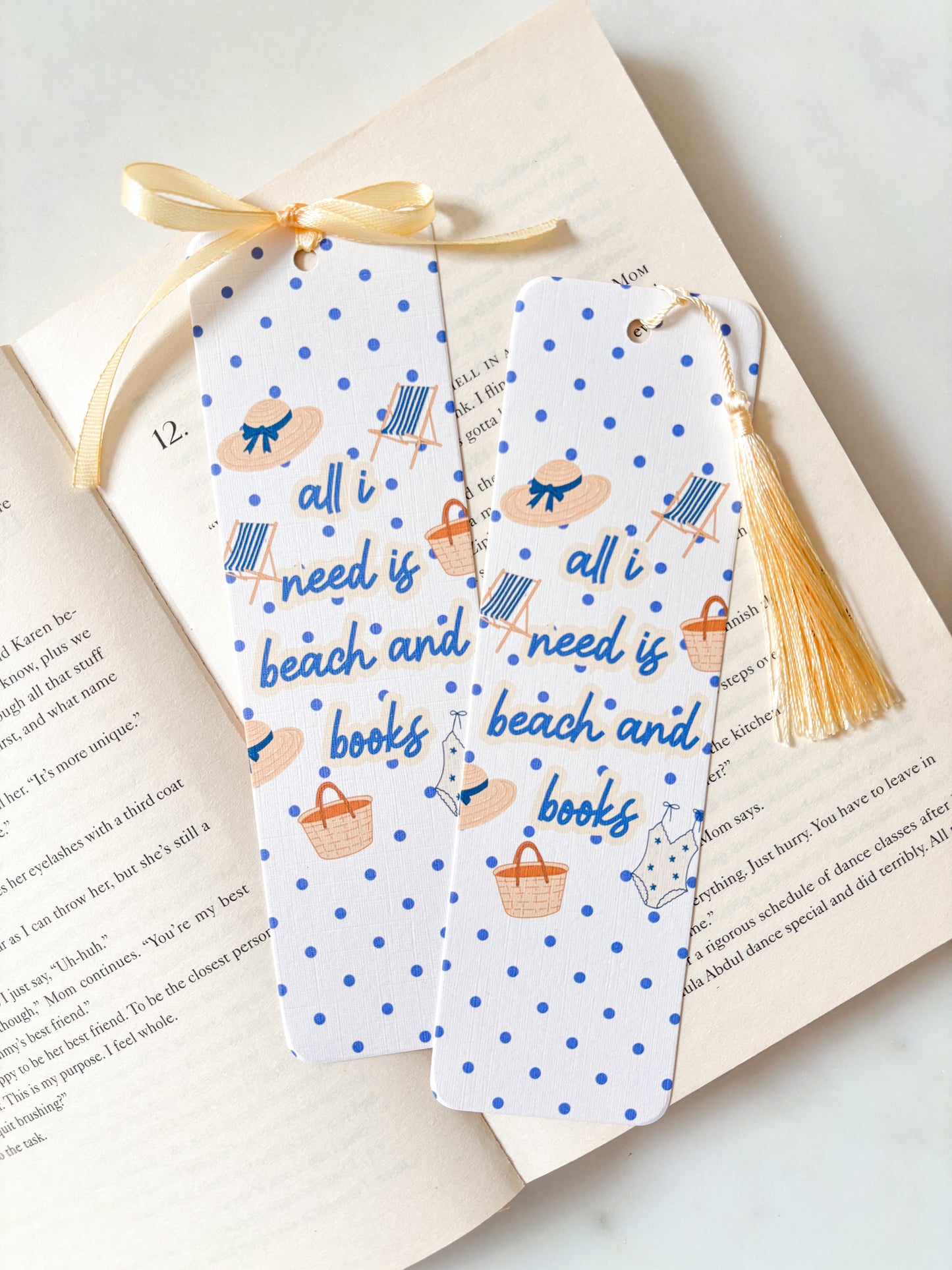 All I Need Is Beach And Books Bookmark
