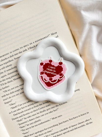 Espresso Sticker | I Can't Relate To Desperation Cake Heart Sticker
