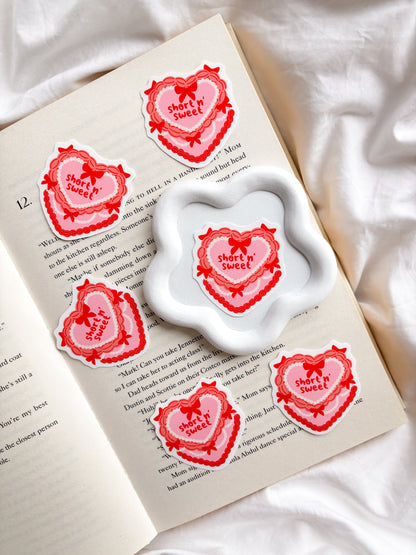 Short n' Sweet Cake Sticker | Cake Heart Sticker