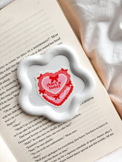 Short n' Sweet Cake Sticker | Cake Heart Sticker