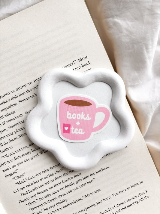 Books & Tea Sticker | Cute Tea Cup Sticker