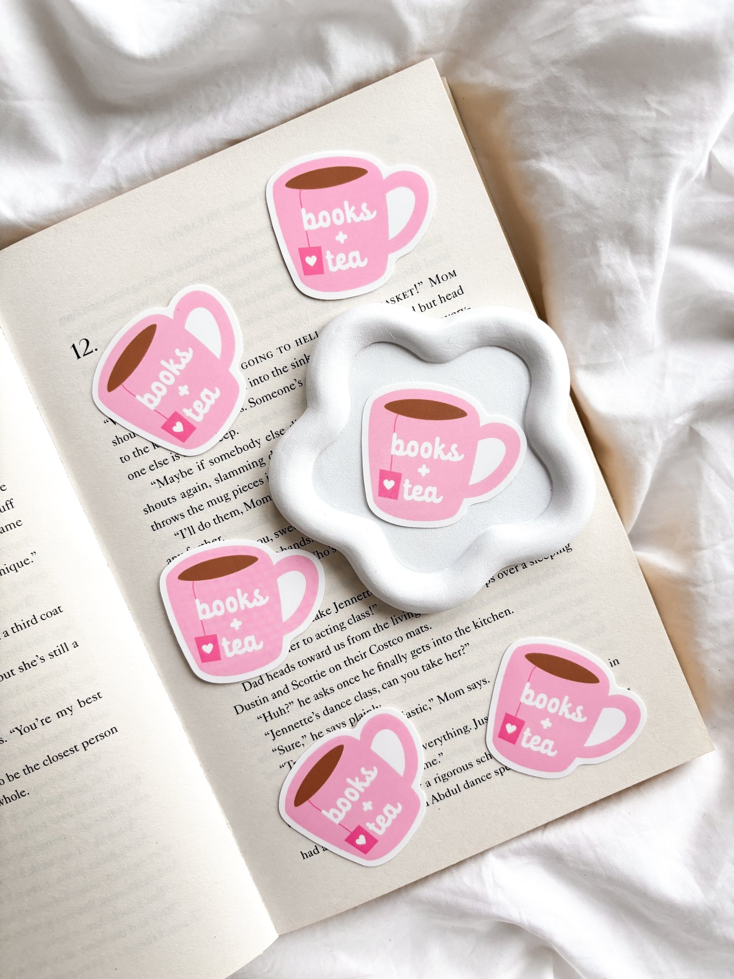 Books & Tea Sticker | Cute Tea Cup Sticker