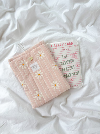 Vintage Pink Flowers E-reader Sleeve Pouch