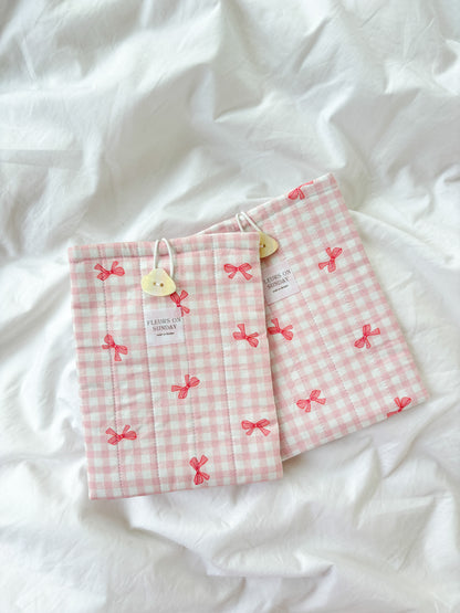 Pink Coquette Bow E-reader Sleeve Pouch