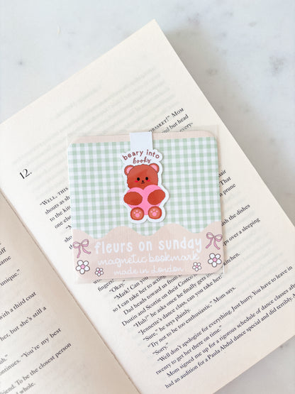 Beary Into Books Magnetic Bookmark