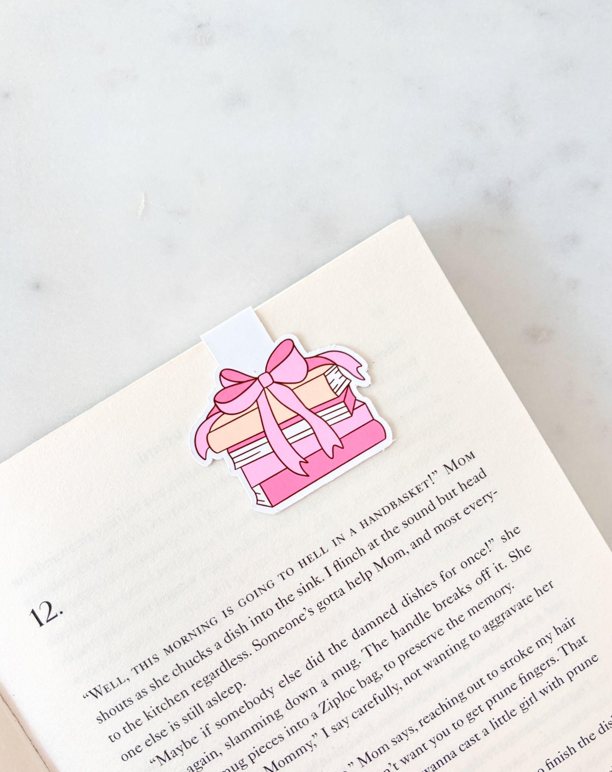 Pastel Book Stack Bookmark