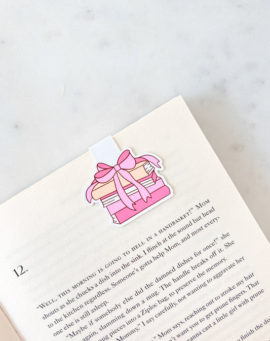 Pastel Book Stack Bookmark