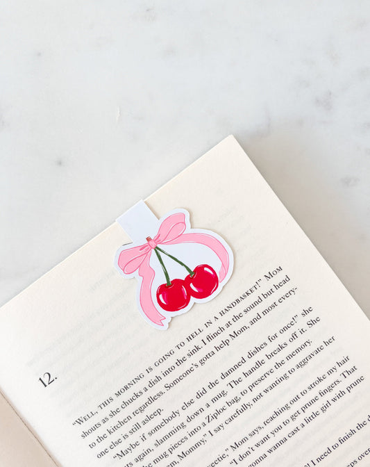 Cherry bow bookmark