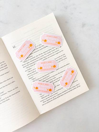 Pumpkin Patch Ticket Sticker