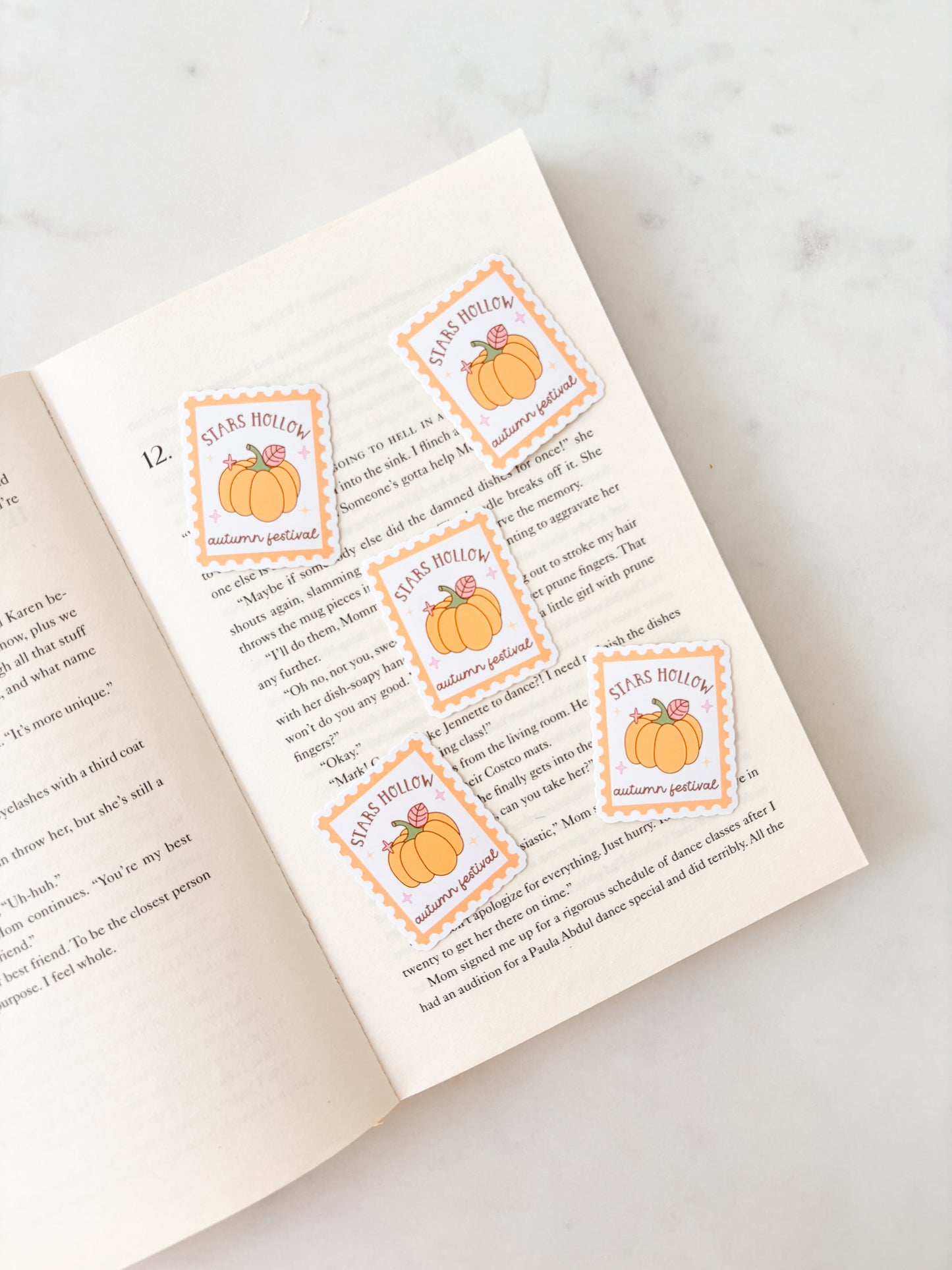 Stars Hollow Pumpkin Stamp Sticker