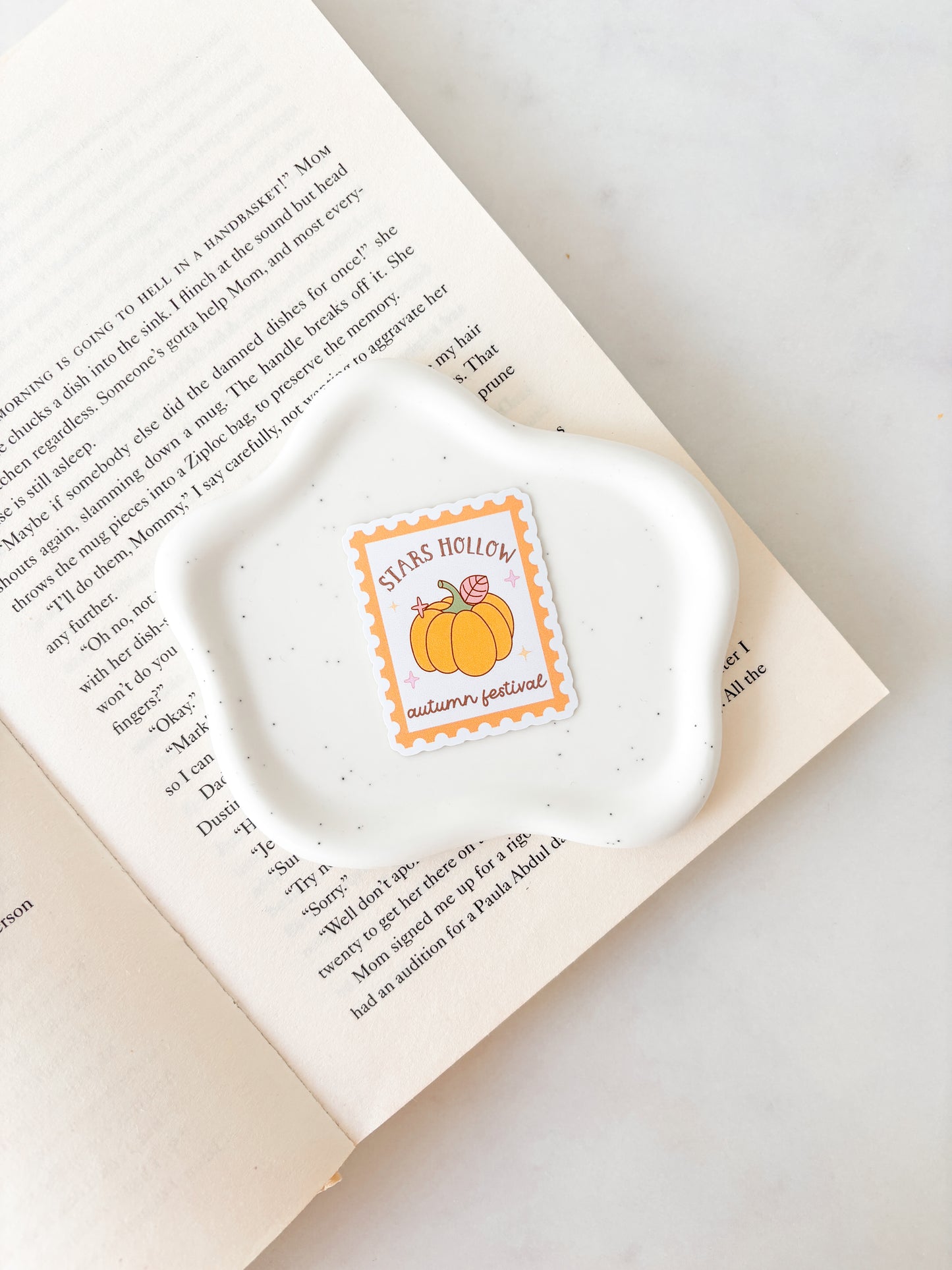 Stars Hollow Pumpkin Stamp Sticker