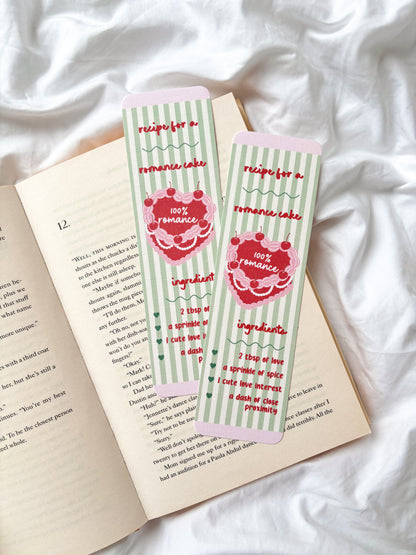 Recipe For A Romance Cake Bookmark