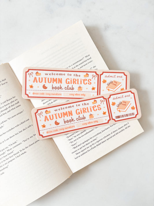 Bookmark ticket autumn