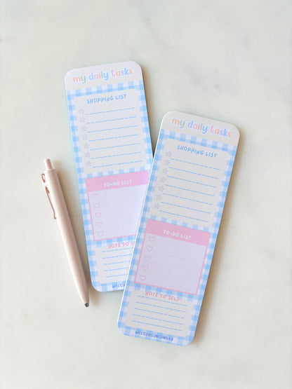 My Daily Tasks Notepad | Pastel To-Do List Notepad