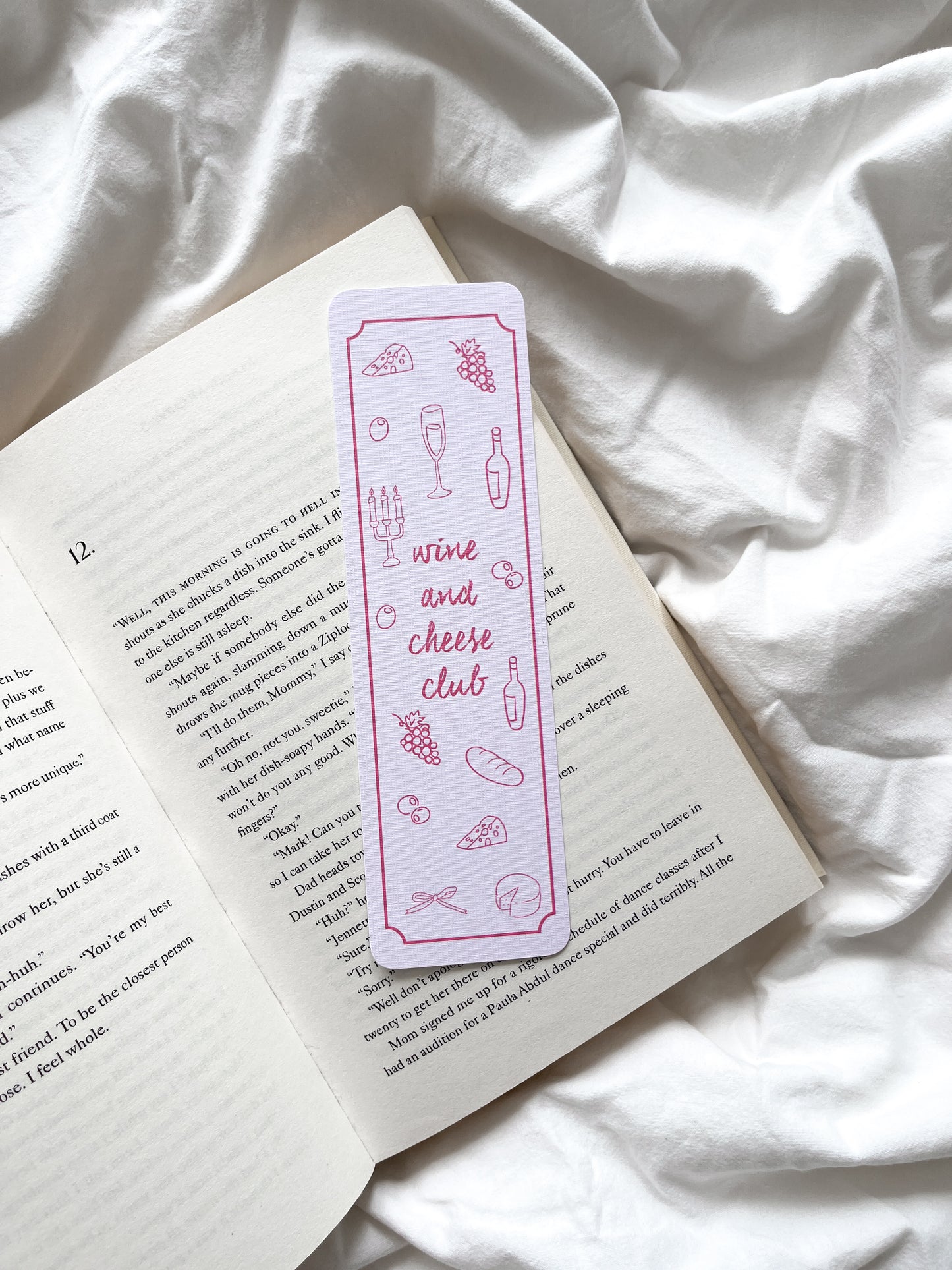 Coffee & Wine Bookmark | Fuelled By Coffee Bookmark | Cheese & Wine Club Bookmark