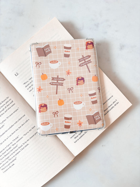 Stars Hollow Brown Checked Kindle Insert