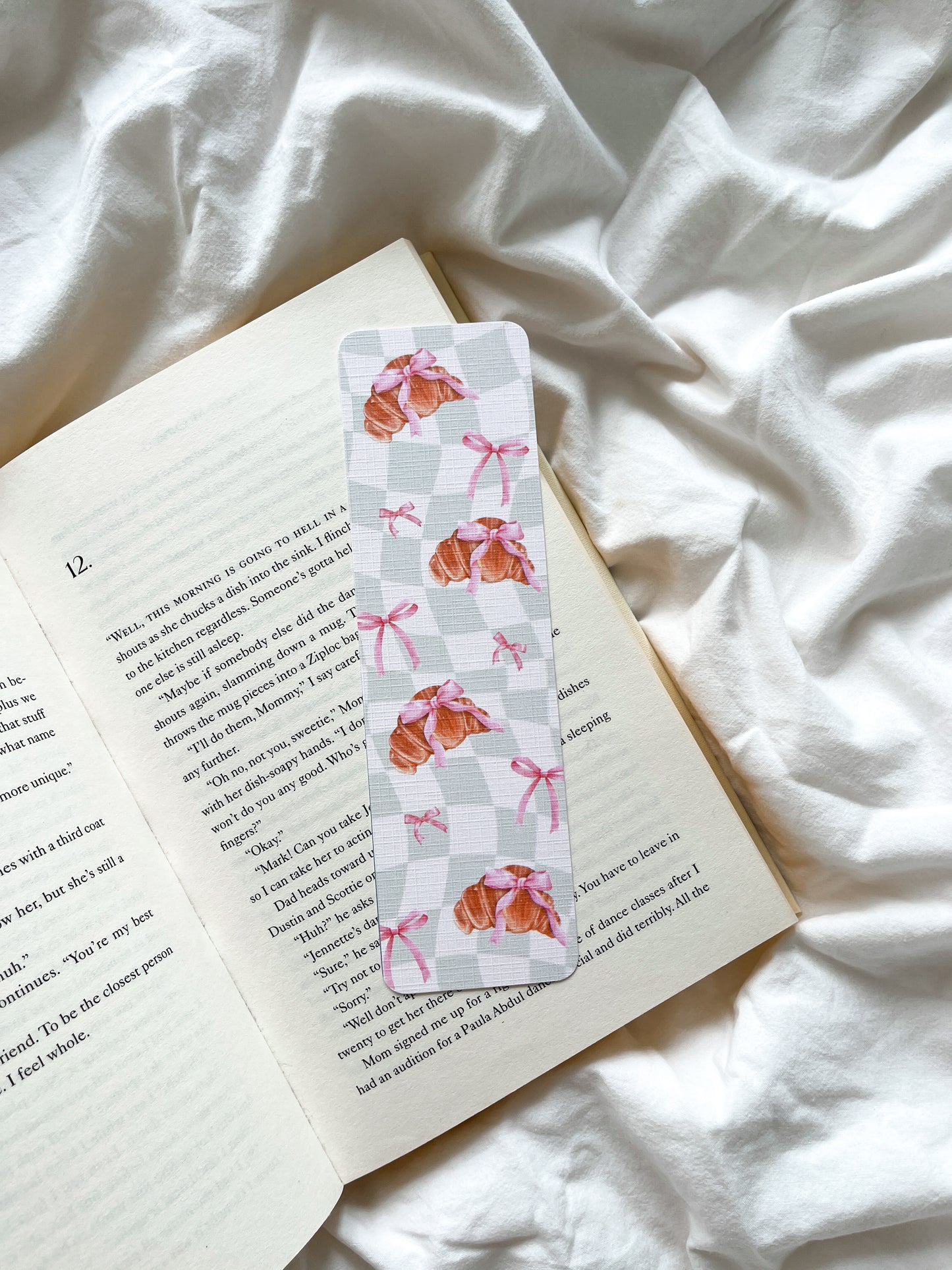 Coffee & Croissant Bookmark | Life Begins After Coffee Bookmark