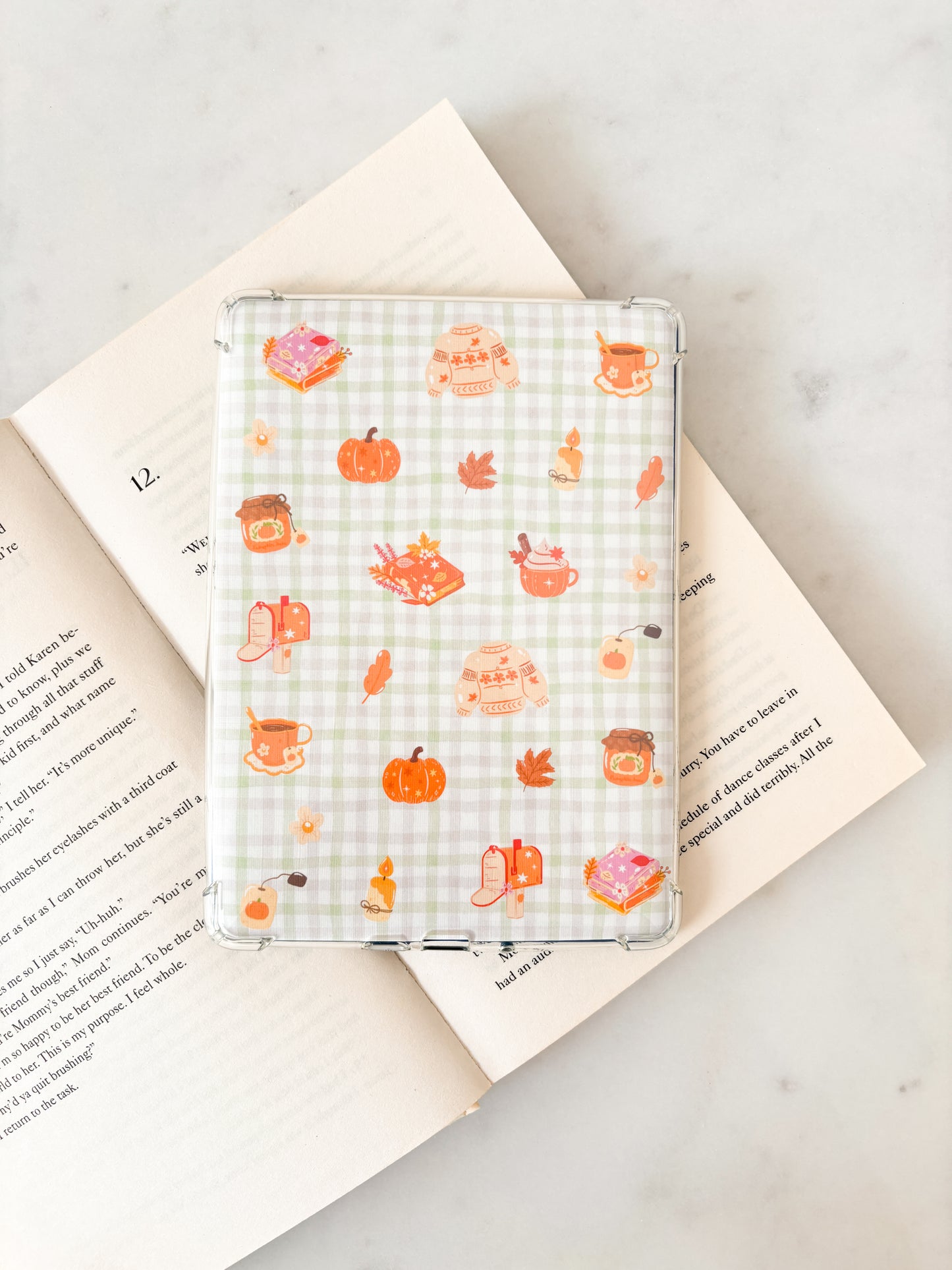 Green and Orange Autumn Pumpkin Kindle Insert