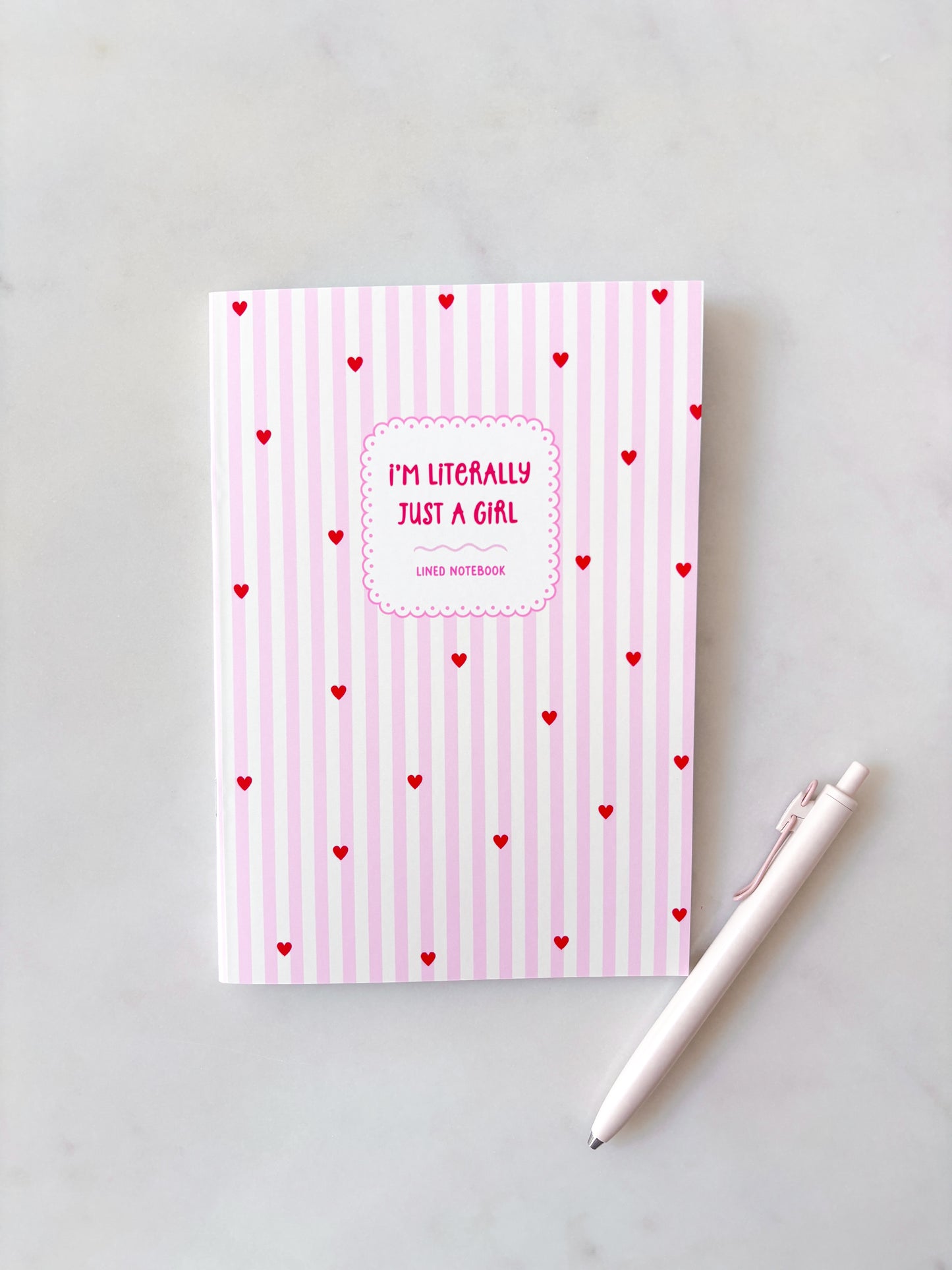 I'm Literally Just A Girl Notebook | A5 Lined Composition Book