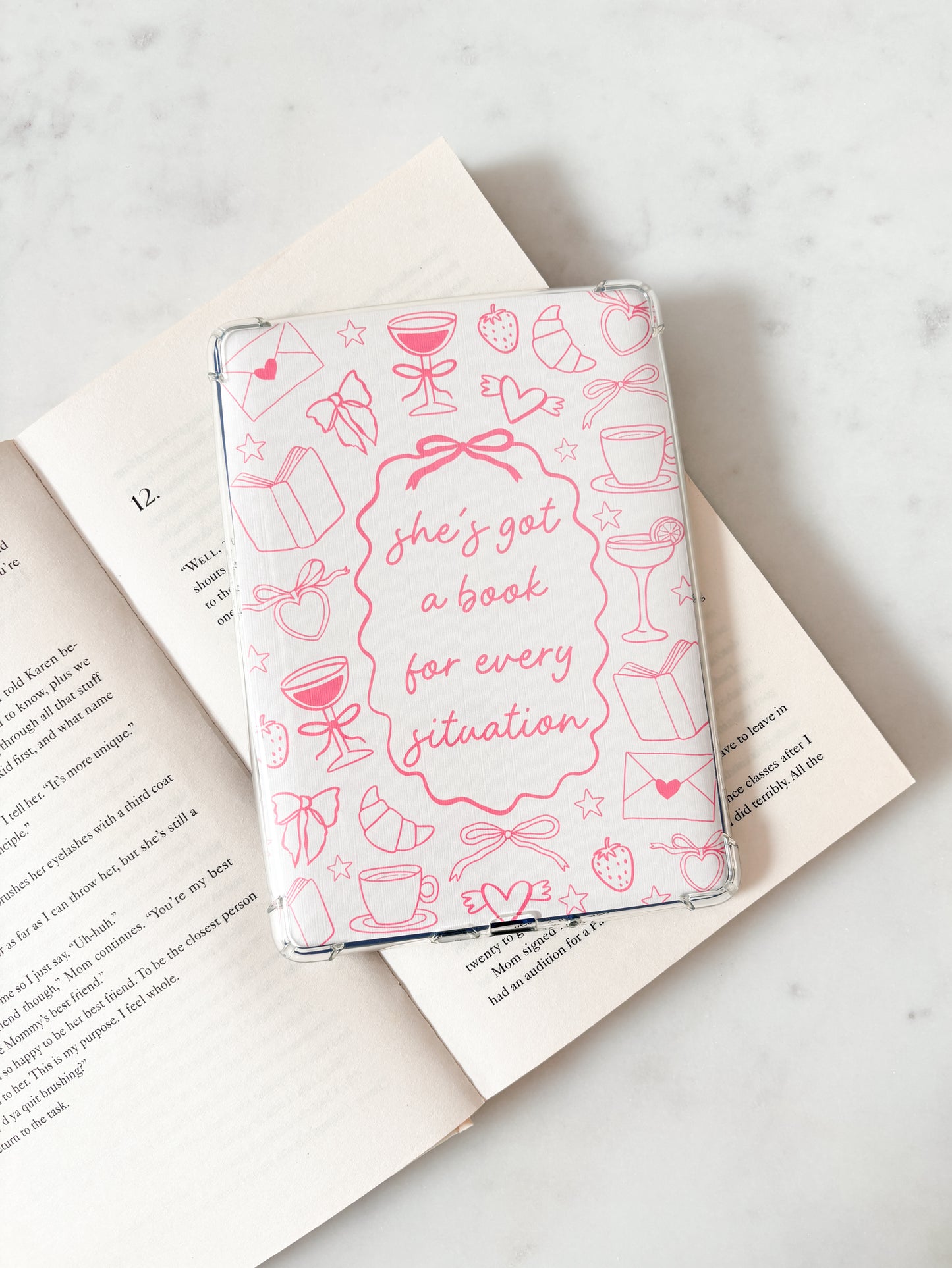 Pink She's Got A Book For Every Situation Kindle Insert