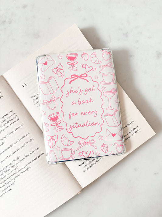 Pink She's Got A Book For Every Situation Kindle Insert