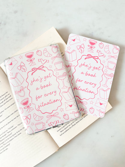 Pink She's Got A Book For Every Situation Kindle Insert